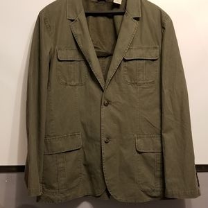 Vintage L.L BEAN blazer/jacket/travel mens size XL TALL . Green Military